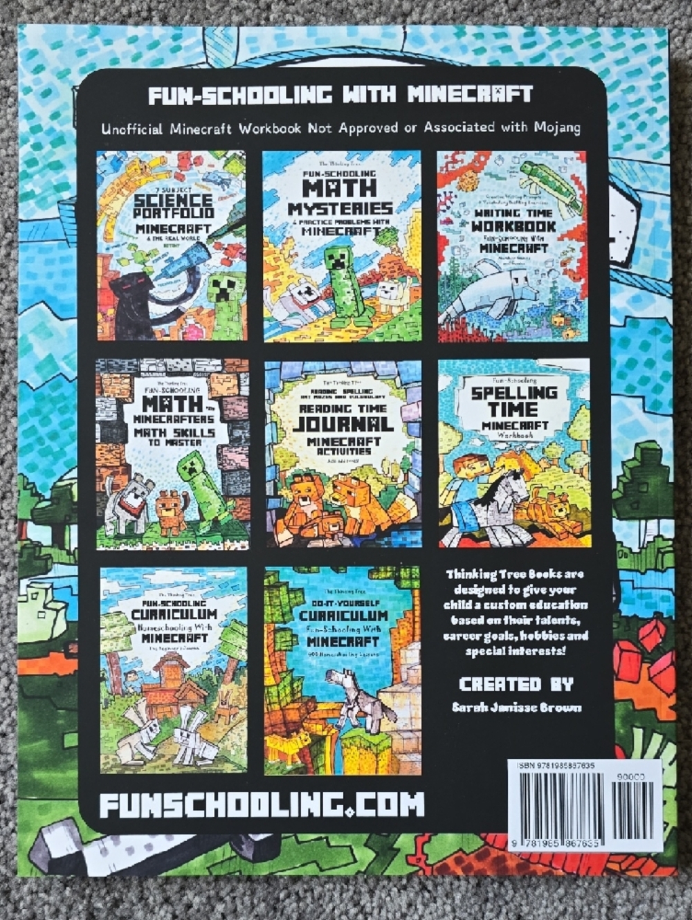 Minecraft 'All About Pets' Fun Schooling Journal - Orange & Gray - Picture 2 of 16